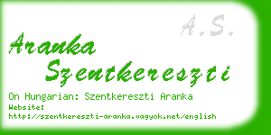 aranka szentkereszti business card